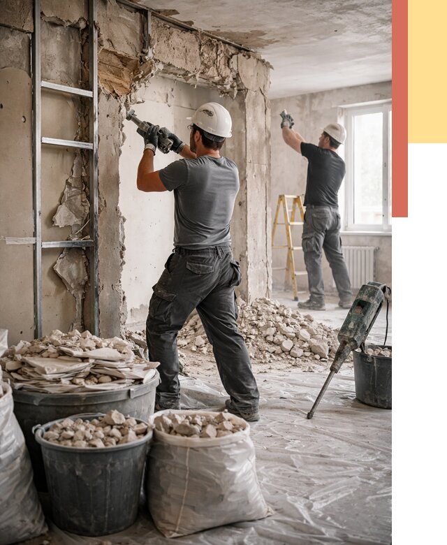 Демонтажные работы в Ялуторовске от 2789 руб. — услуги и цена под ключ | ОТДЕЛОЧНИК-Лтр