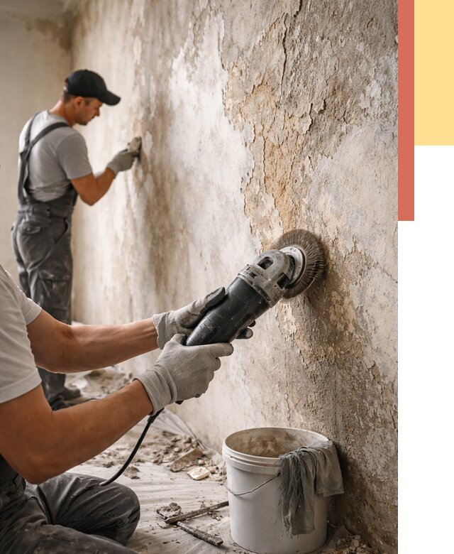 Снятие и удаление краски со стен в Ялуторовске от 2169 руб. — ОТДЕЛОЧНИК-Лтр