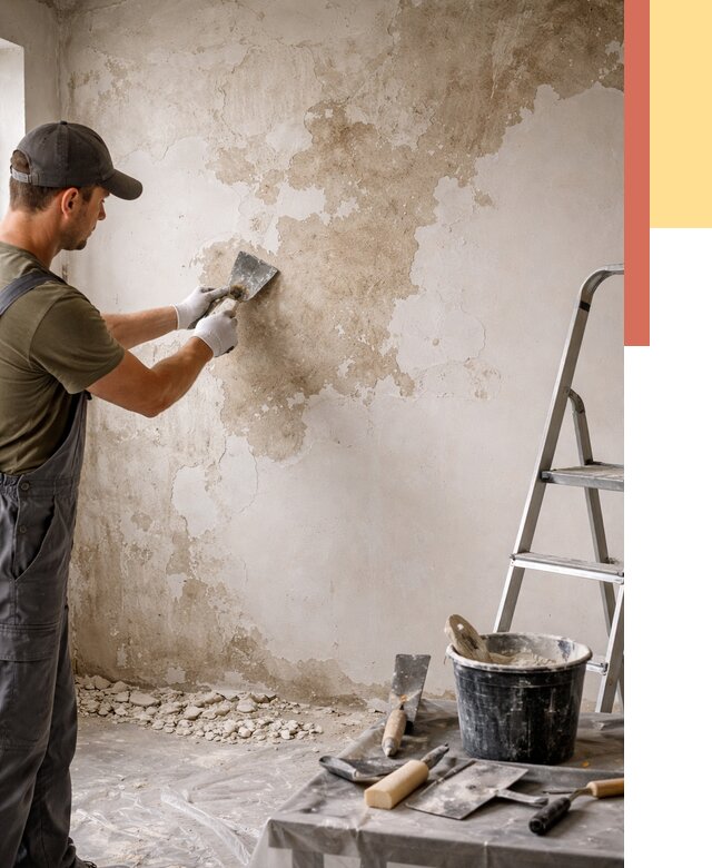 Снятие старой шпаклевки в Ялуторовске от 1911 руб. — быстро и недорого | ОТДЕЛОЧНИК-Лтр