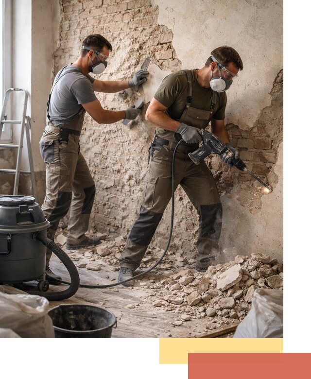 Демонтаж штукатурки со стен в Ялуторовске быстро и аккуратно