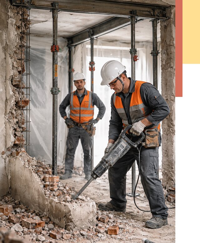 Снос несущих стен в Ялуторовске от 10587 руб. — демонтаж несущей стены под ключ | ОТДЕЛОЧНИК-Лтр