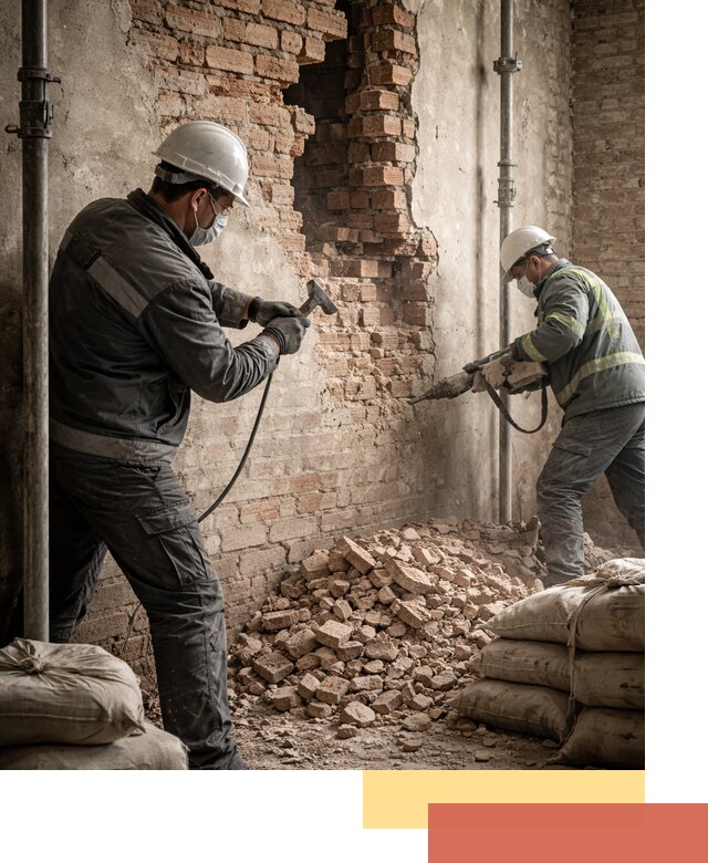 Демонтаж кирпичных стен в Ялуторовске быстро и безопасно