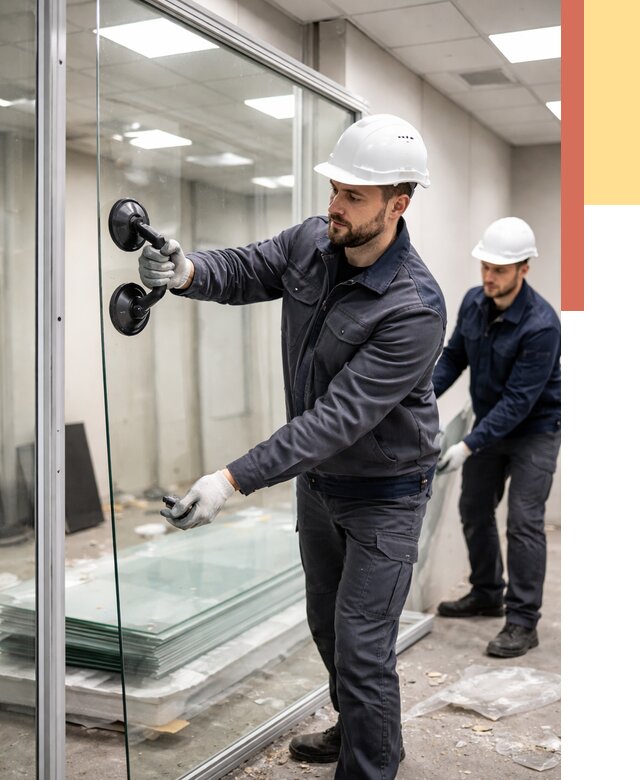 Демонтаж стеклянных перегородок в Ялуторовске от 3305 руб. — быстро и недорого | ОТДЕЛОЧНИК-Лтр