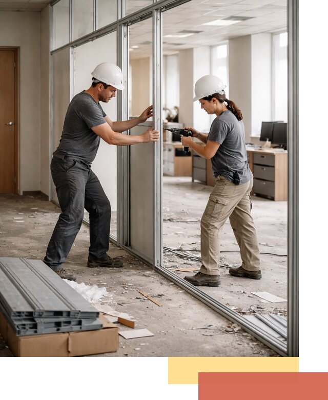 Демонтаж алюминиевых перегородок в Ялуторовске быстро и аккуратно