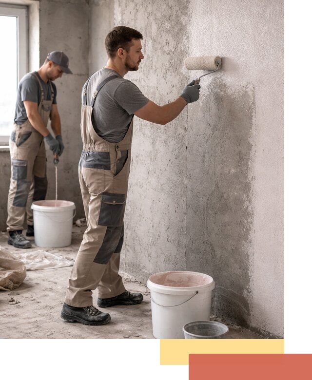 Нанесение бетоноконтакта на стены в Ялуторовске для последующей отделки