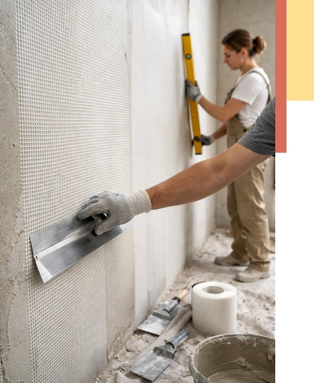 Армирование стен стеклосеткой в Ялуторовске от 3305 руб. под ключ | ОТДЕЛОЧНИК-Лтр