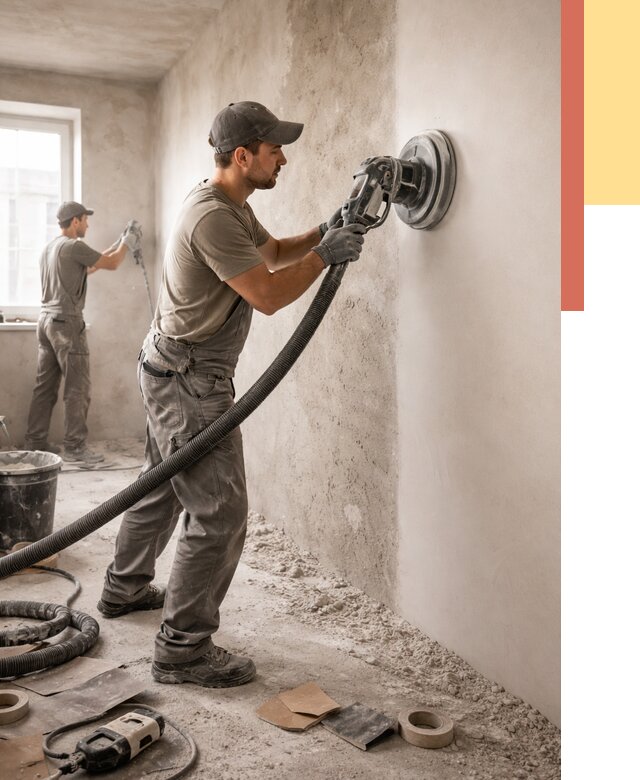 Шлифовка стен в Ялуторовске от 1239 руб/м2 — быстро и недорого | ОТДЕЛОЧНИК-Лтр