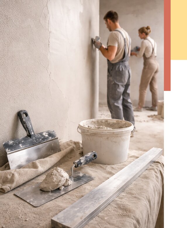 Штукатурка стен гипсовая в Ялуторовске от 4648 руб/м2 — быстро и недорого | ОТДЕЛОЧНИК-Лтр