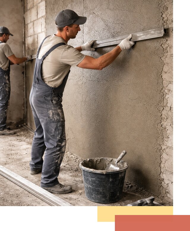 Штукатурка стен цементно-песчаная в Ялуторовске профессионально