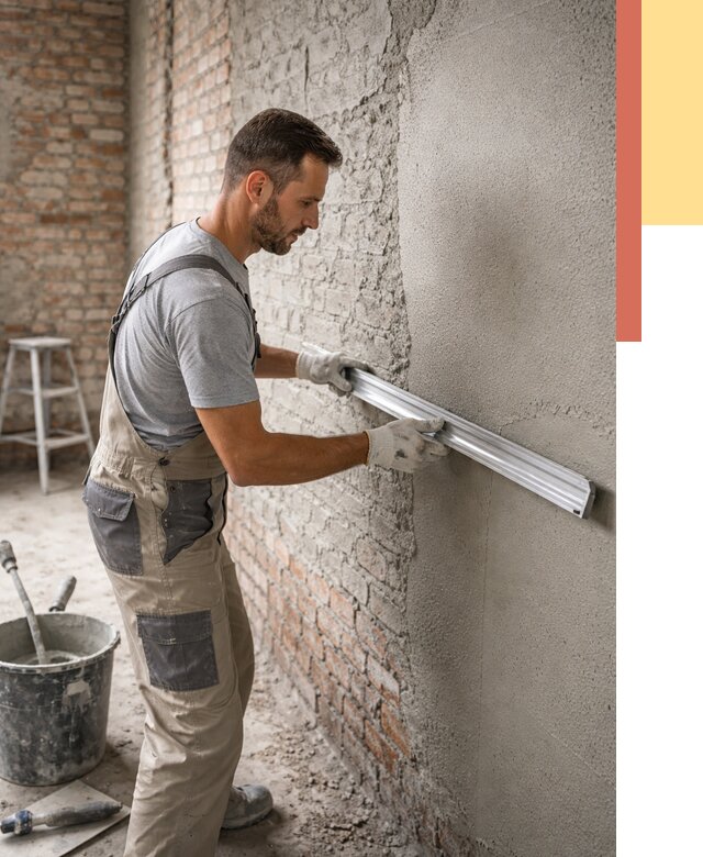 Штукатурка кирпичных стен в Ялуторовске от 4648 руб/м2 — быстро и недорого | ОТДЕЛОЧНИК-Лтр