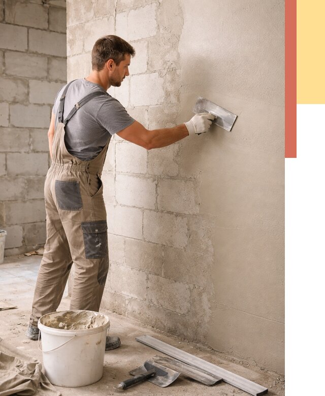 Штукатурка стен из газобетона в Ялуторовске от 2169 руб./м2 — быстро и недорого | ОТДЕЛОЧНИК-Лтр