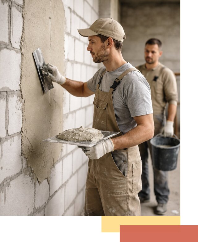 Штукатурка стен из газобетона в Ялуторовске под ключ