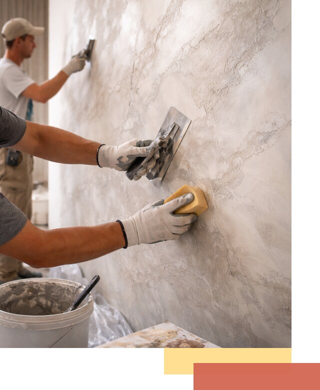 Декоративная штукатурка под мрамор в Ялуторовске для стен и потолков