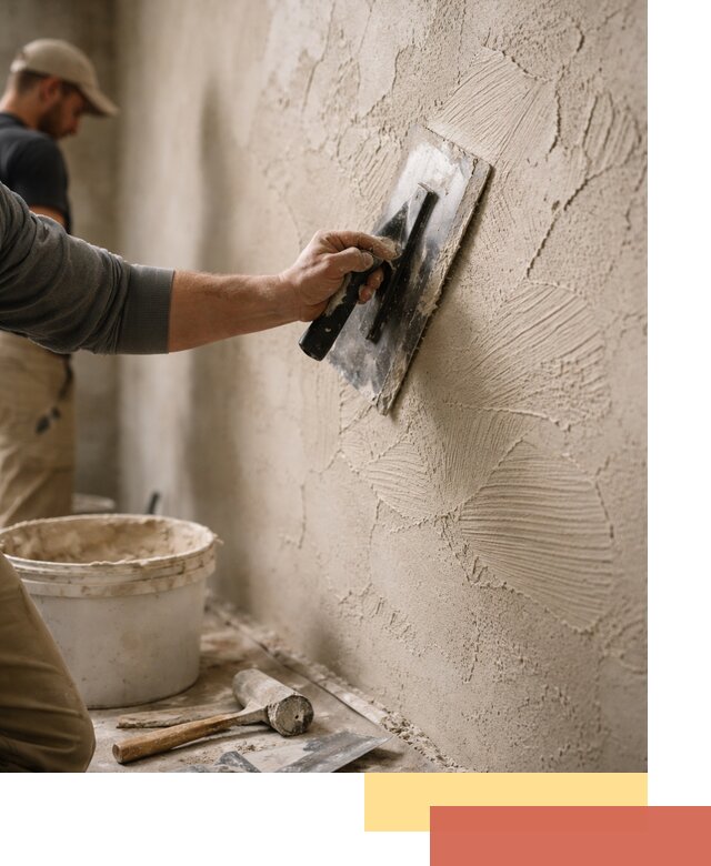 Фактурная штукатурка стен в Ялуторовске — монтаж, отделка, реставрация