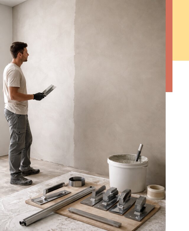 Нанесение микроцемента на стены в Ялуторовске от 3305 руб./м2 под ключ | ОТДЕЛОЧНИК-Лтр