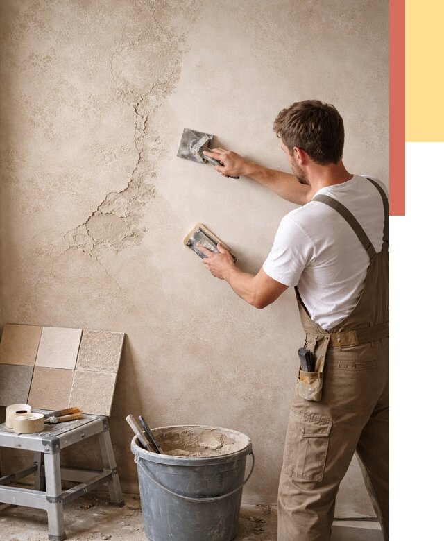 Ремонт декоративной штукатурки в Ялуторовске от 4648 руб. под ключ | ОТДЕЛОЧНИК-Лтр