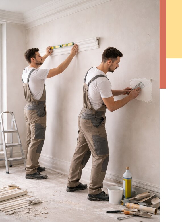 Монтаж лепнины на стены в Ялуторовске от 4648 руб. — недорого, быстро | ОТДЕЛОЧНИК-Лтр