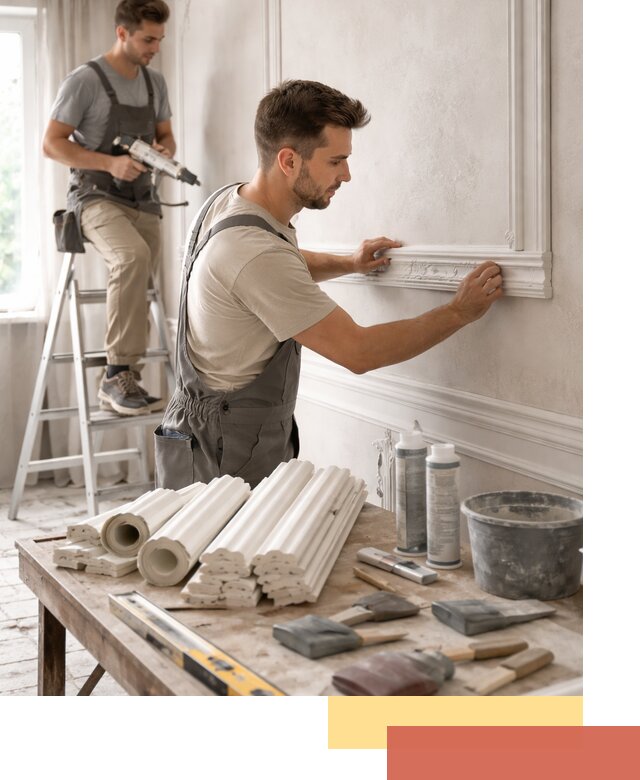 Монтаж лепнины на стены в Ялуторовске профессионально и качественно