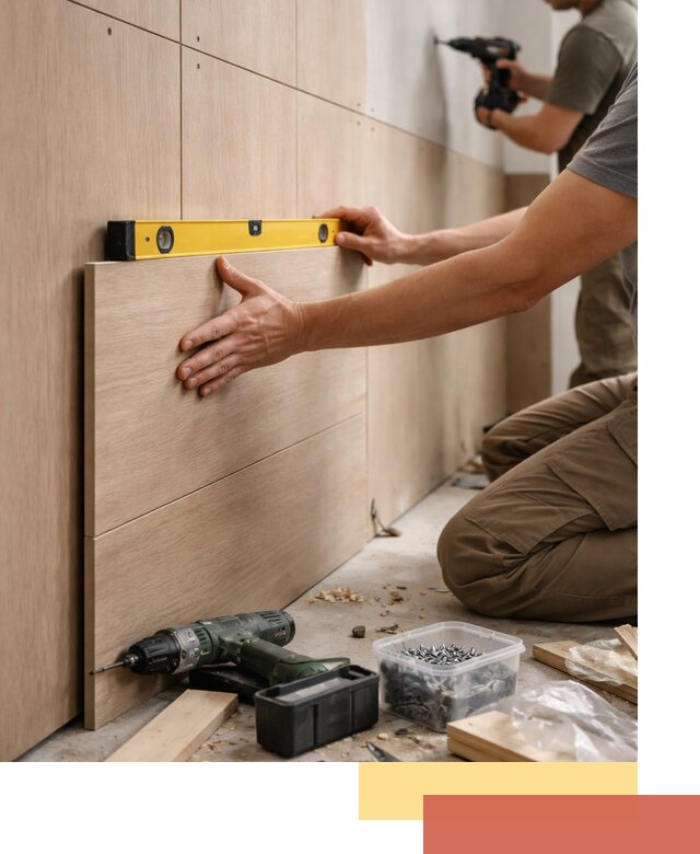 Профессиональный монтаж МДФ панелей на стены в Ялуторовске