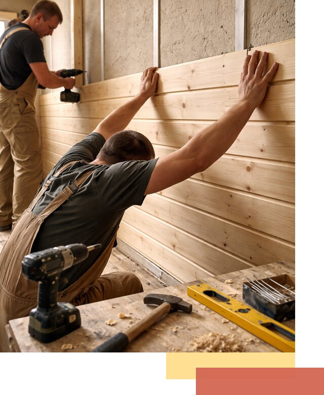 Монтаж деревянной вагонки на стены в Ялуторовске быстро и качественно