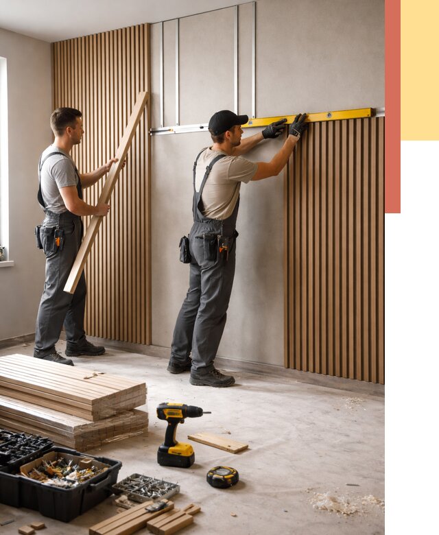 Монтаж реечных панелей на стены в Ялуторовске от 1239 руб. — быстро и недорого | ОТДЕЛОЧНИК-Лтр