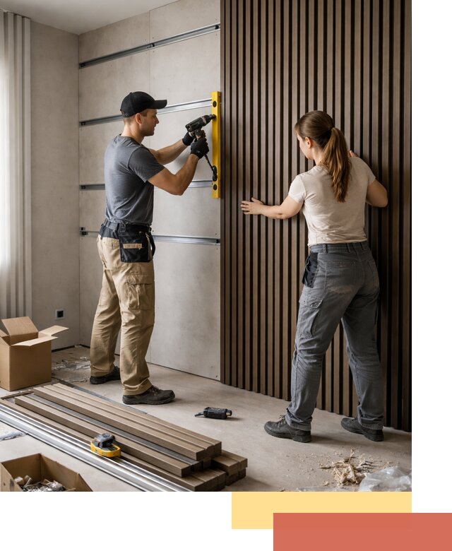 Монтаж реечных панелей на стены в Ялуторовске