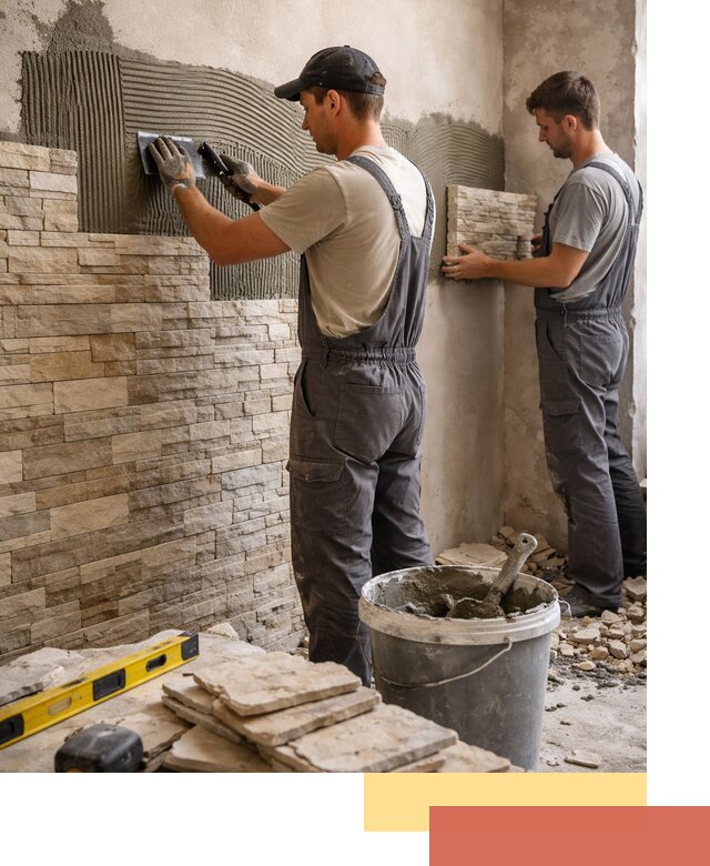 Монтаж искусственного камня в Ялуторовске — облицовка стен и фасадов