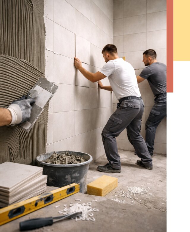 Укладка плитки на стены в Ялуторовске от 878 руб. — качественно и недорого | ОТДЕЛОЧНИК-Лтр