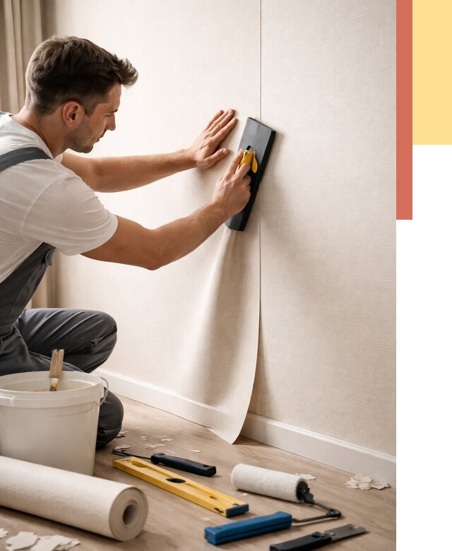 Поклейка виниловых обоев в Ялуторовске от 4648 руб. | Быстро и недорого — ОТДЕЛОЧНИК-Лтр