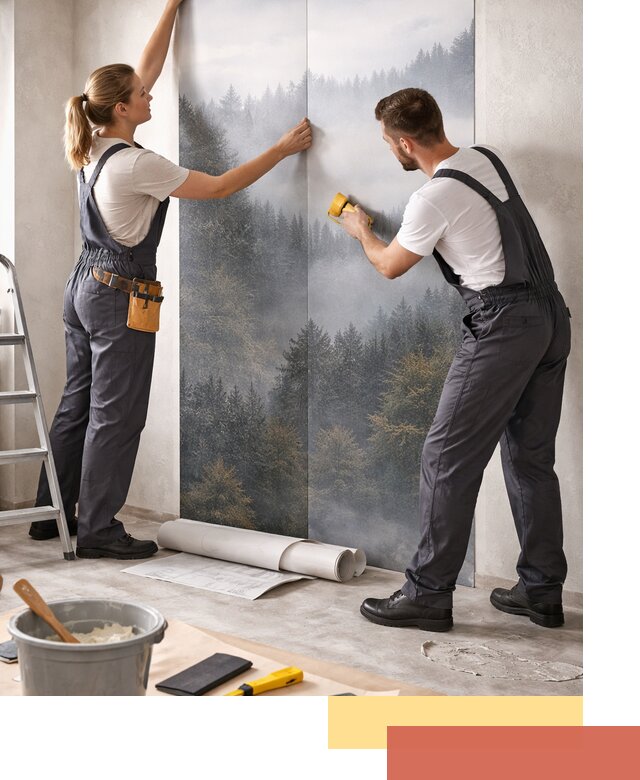 Поклейка фотообоев профессионально в Ялуторовске под ключ