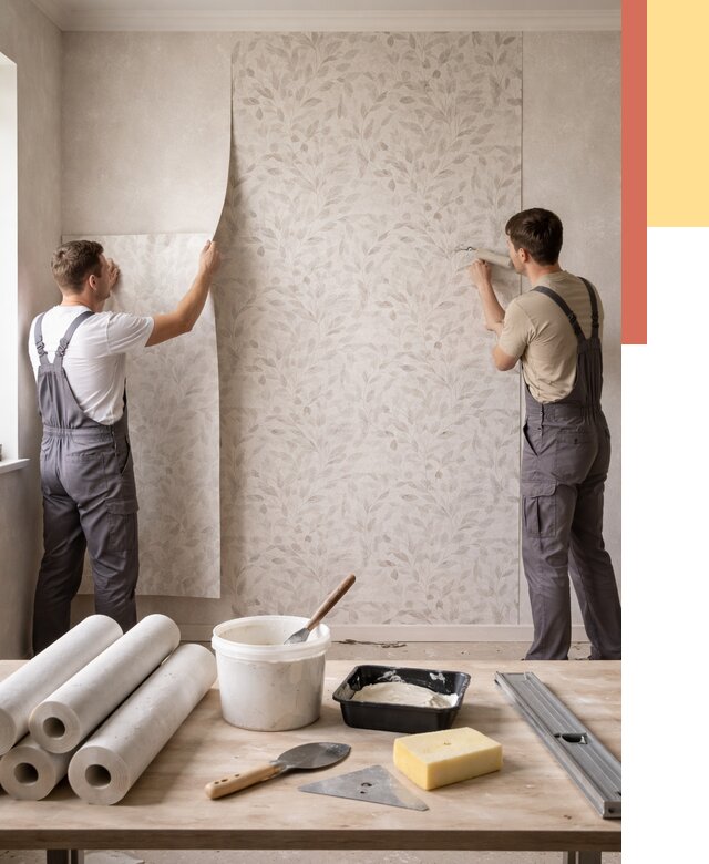 Поклейка обоев с подбором рисунка в Ялуторовске от 3615 руб. | ОТДЕЛОЧНИК-Лтр - быстро и недорого