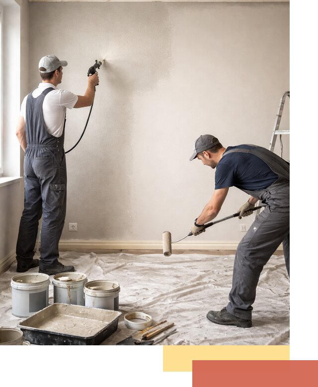 Покраска стен моющейся краской и защита поверхностей в Ялуторовске