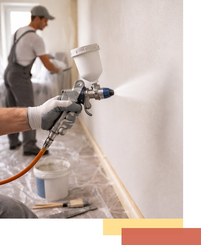 Покраска стен краскопультом в Ялуторовске быстро и качественно