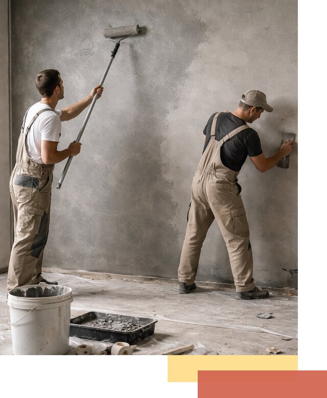 Покраска стен под бетон в Ялуторовске профессионально и недорого