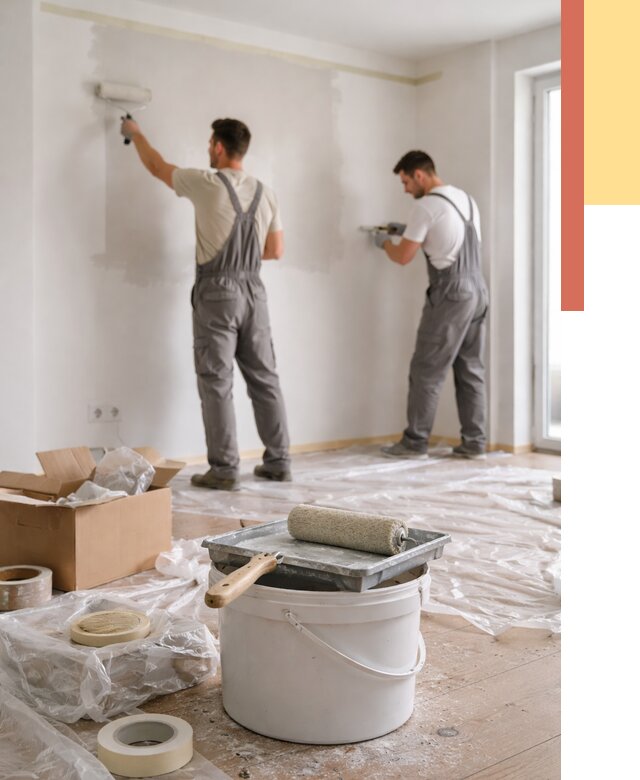 Покраска стен в квартире в Ялуторовске от 2582 руб/м2 — быстро и недорого | ОТДЕЛОЧНИК-Лтр