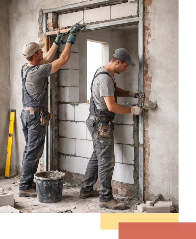 Закладка дверного проема под ключ в Ялуторовске: демонтаж, монтаж, отделка