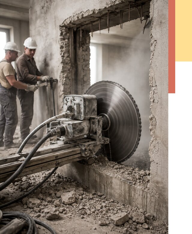 Алмазная резка проемов в Ялуторовске от 4648 руб. быстро и недорого | ОТДЕЛОЧНИК-Лтр