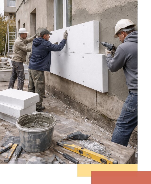 Утепление наружных стен пенопластом в Ялуторовске