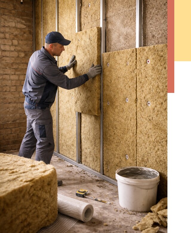 Утепление стен минватой в Ялуторовске от 1394 руб./м2 — недорого и быстро | ОТДЕЛОЧНИК-Лтр