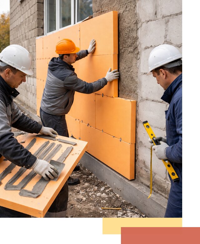 Утепление фасада пеноплексом под ключ в Ялуторовске