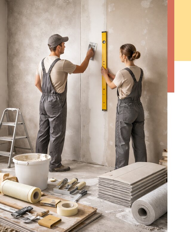 Отделка стен в Ялуторовске от 1549 руб/м² — недорого, быстро, под ключ | ОТДЕЛОЧНИК-Лтр