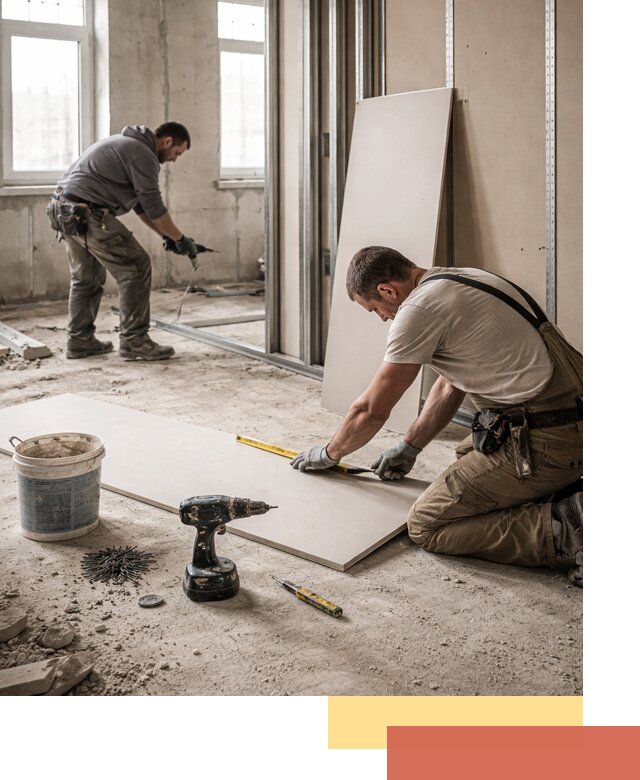 Кладка перегородок из ПГП под ключ в Ялуторовске