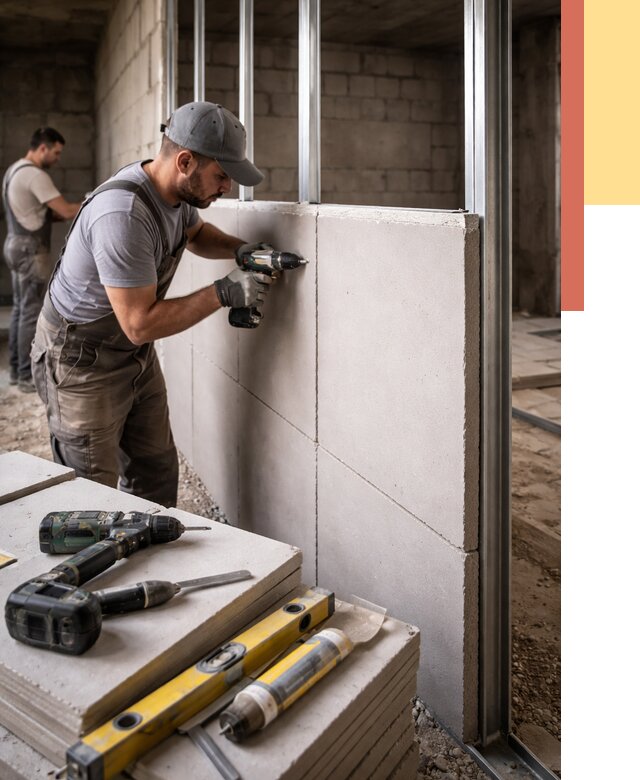 Кладка влагостойких перегородок ПГП в Ялуторовске от 1239 руб. под ключ | ОТДЕЛОЧНИК-Лтр