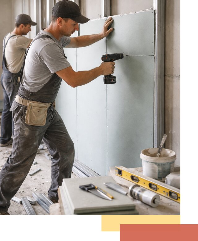 Кладка влагостойких перегородок ПГП в Ялуторовске