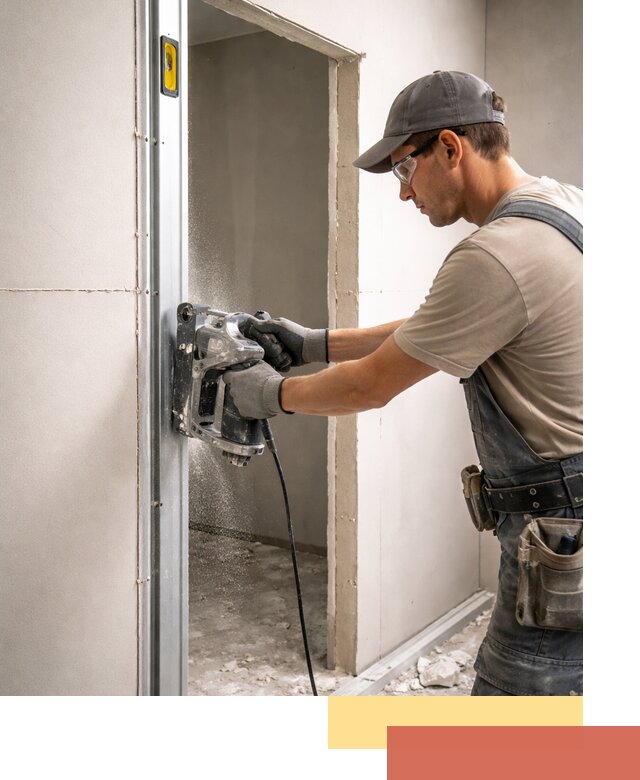 Устройство дверного проема в перегородке в Ялуторовске