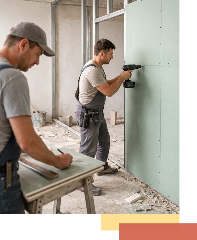 Перегородки из влагостойкого гипсокартона под ключ в Ялуторовске