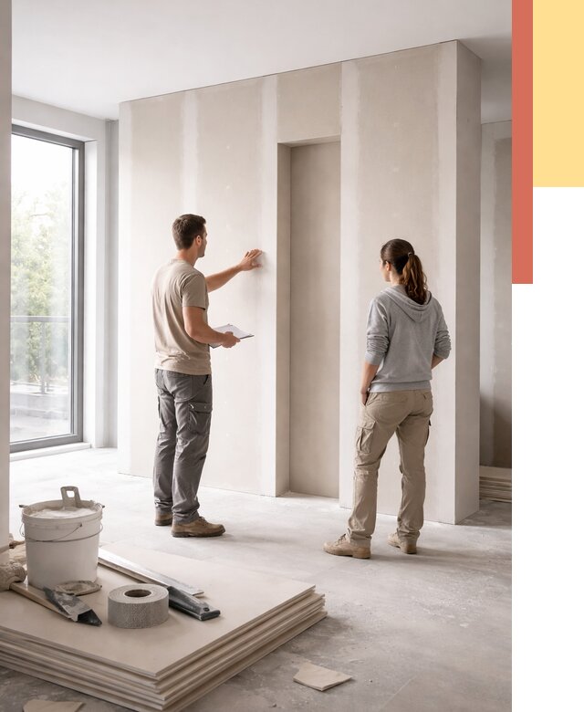 Зонирующая перегородка из гипсокартона в Ялуторовске от 2892 руб. под ключ | ОТДЕЛОЧНИК-Лтр