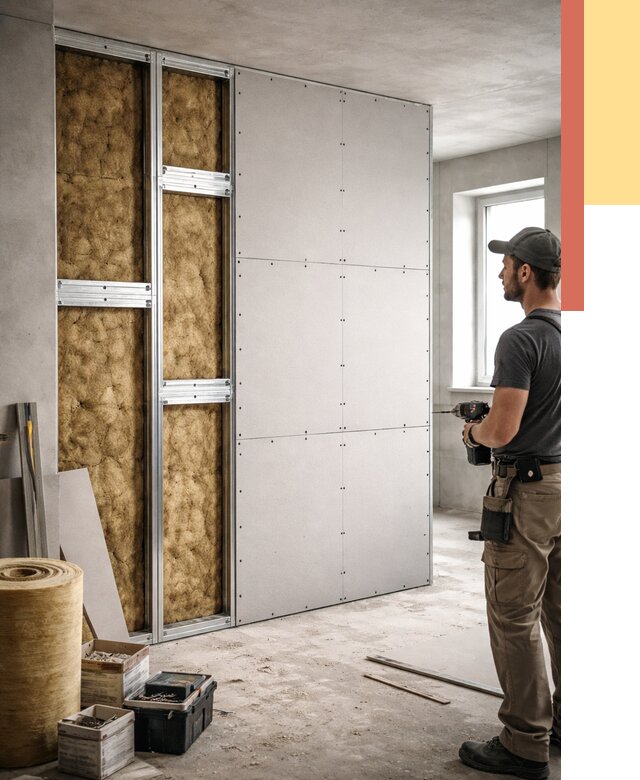 Усиленная перегородка под навеску в Ялуторовске от 13221 руб. — монтаж под ключ | ОТДЕЛОЧНИК-Лтр