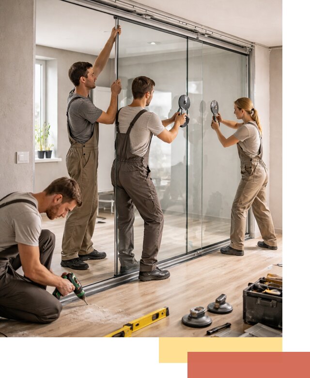 Изготовление стеклянных перегородок на заказ в Ялуторовске