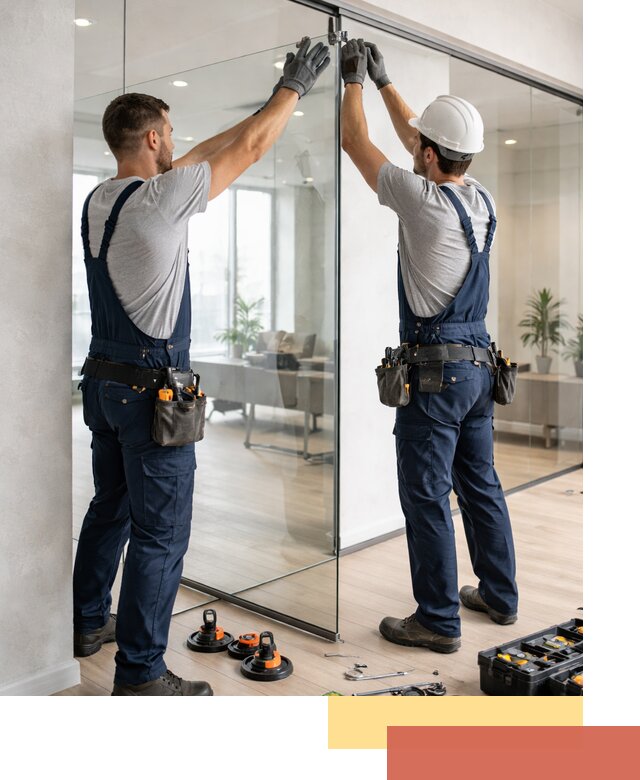 Безрамные стеклянные перегородки под ключ в Ялуторовске